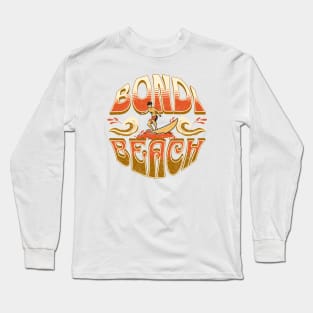 Bondi Beach, Sydney Australia Distressed Vintage Graphic Long Sleeve T-Shirt